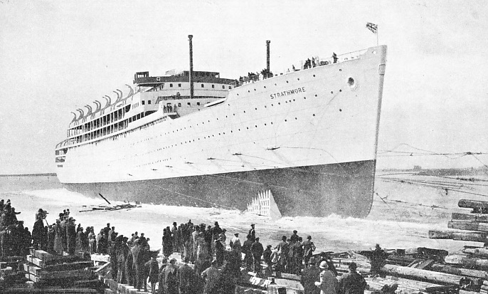 The launch of the Strathmore on April 4 1935