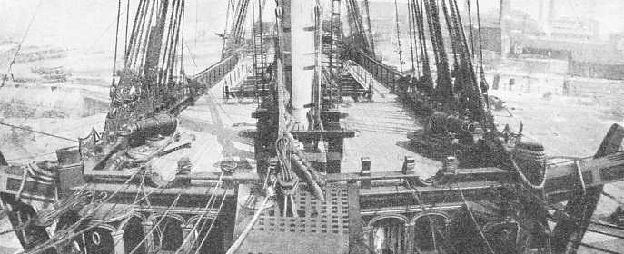 A VIEW TAKEN FROM THE BOWSPRIT HEAD of HMS Victory