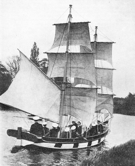 Cadets from the Nautical College at Pangbourne, on the upper reaches of the Thames
